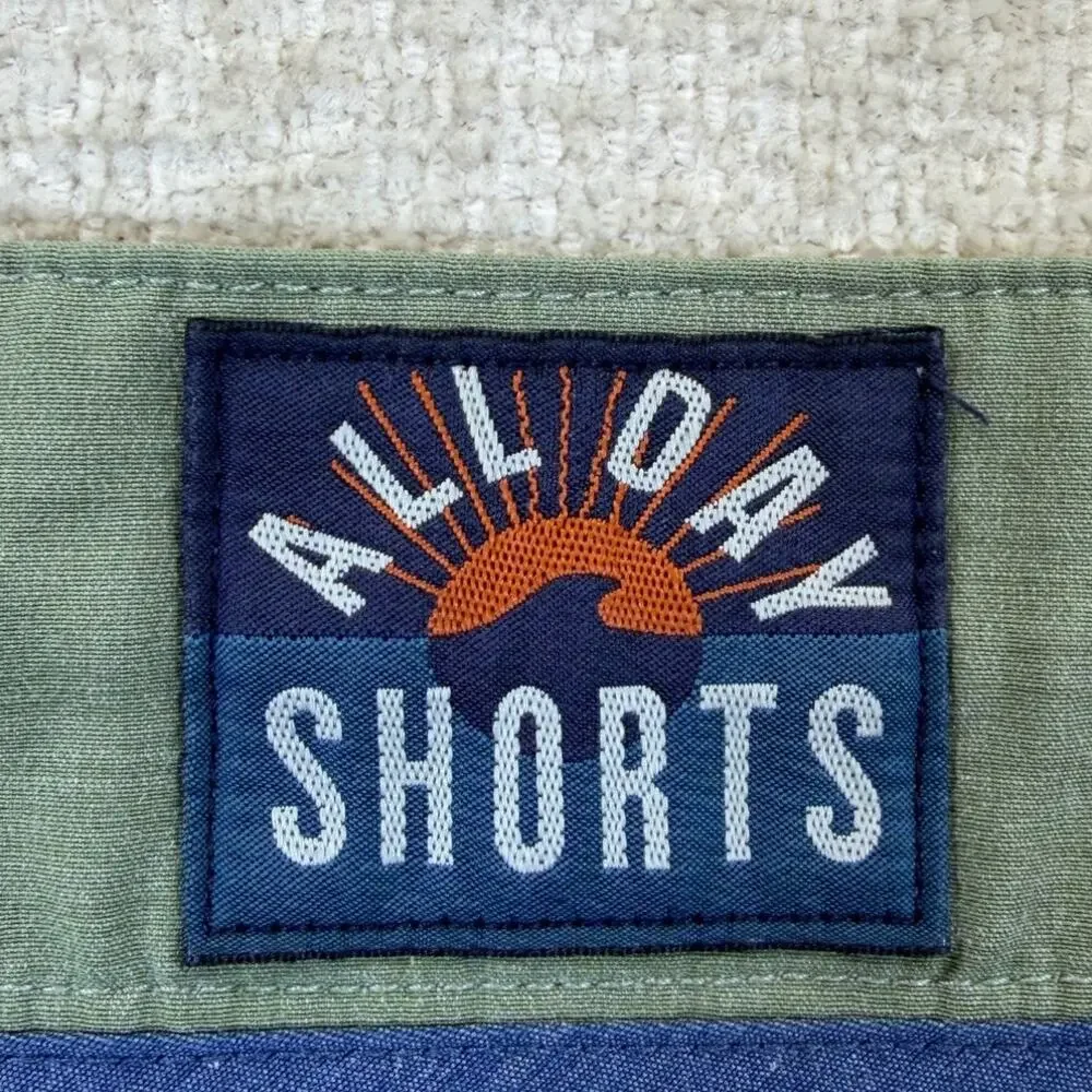 Faherty Men Green 32 All Day Drawstring Button Chino Shorts Casual Comfort Wear
